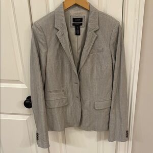 J. Crew metallic schoolboy Women's Blazer 10 Tall Aged Driftwood
